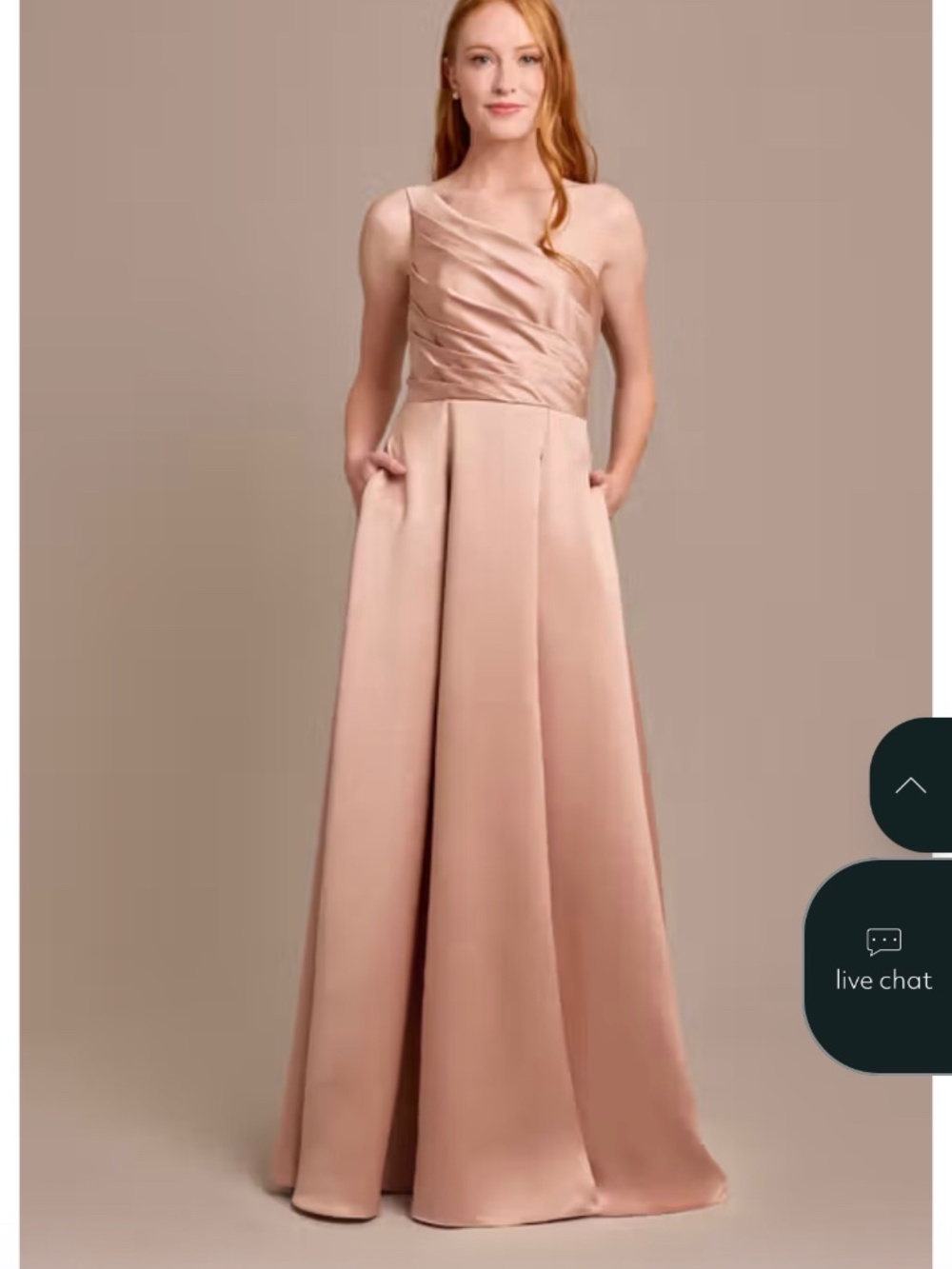 Sand color bridesmaid dress